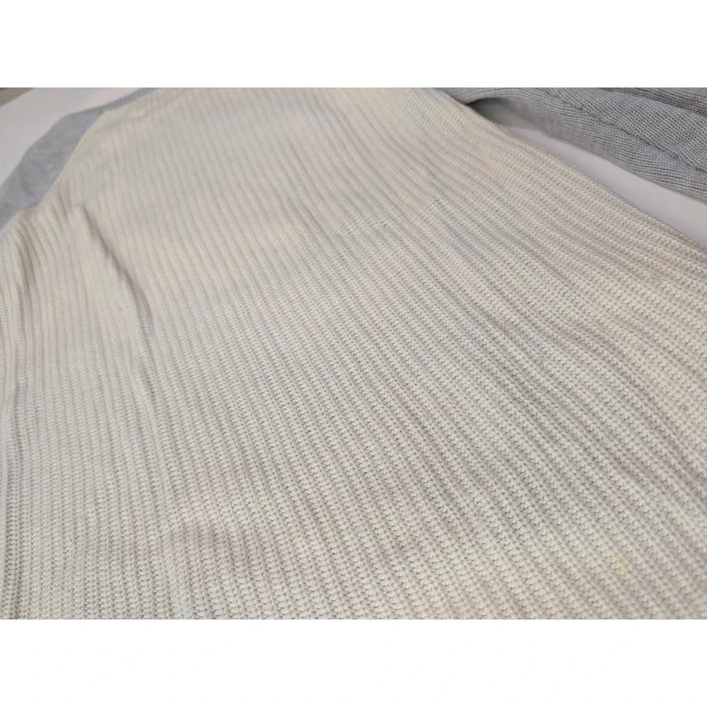Loft Ann Taylor Cream‎ Gray Textured Pullover Sweater Women's Size XS